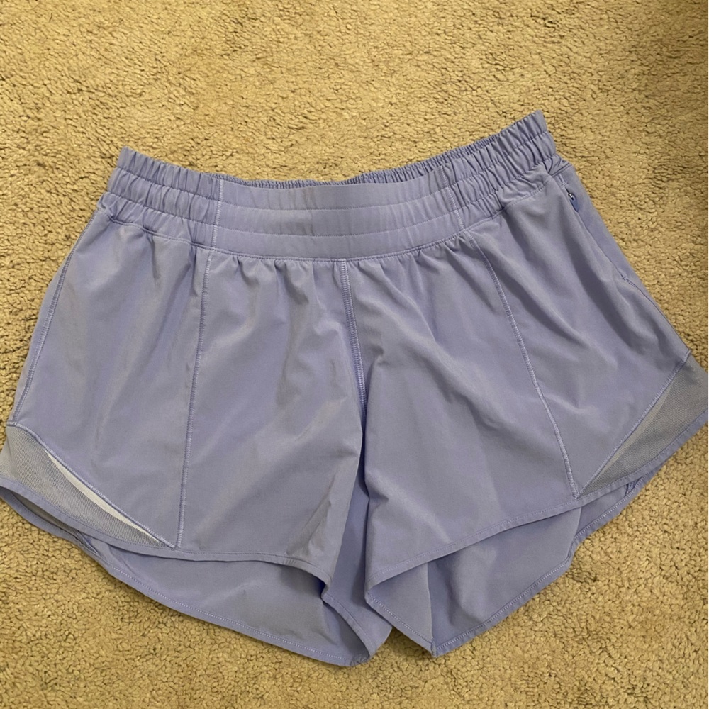 Lululemon Hydrangea Blue Hotty Hot shorts